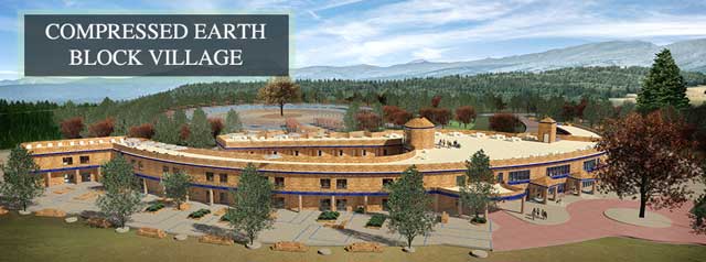 Compressed Earth Block Village Header, Earthbrick Village, Earth Brick Village